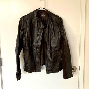 Mango Black Leather Jacket